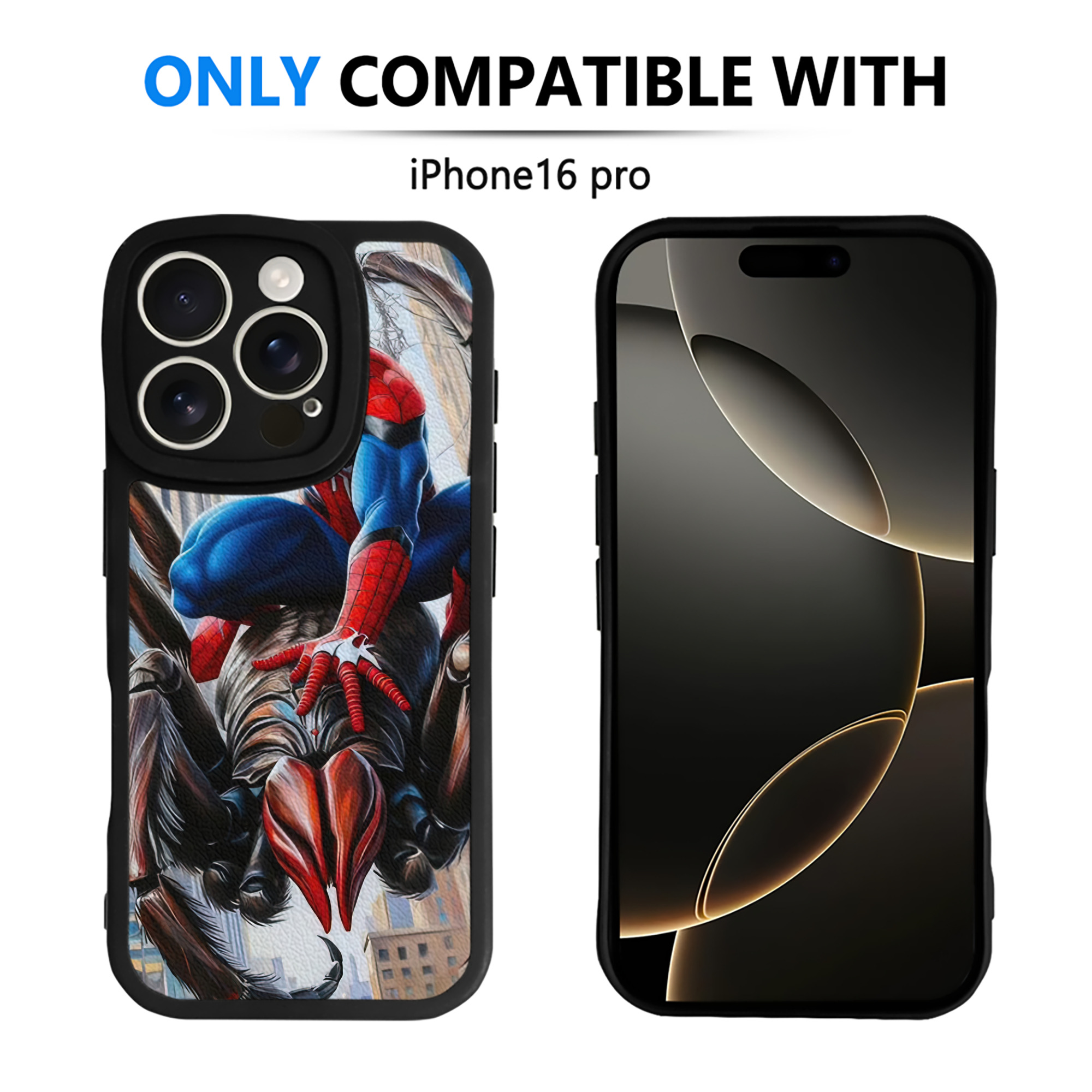 Spider Man スパイダーマン 【iPhone 16シリーズ対応】シリコンスマホケース（レザー調） 材質：シリコン